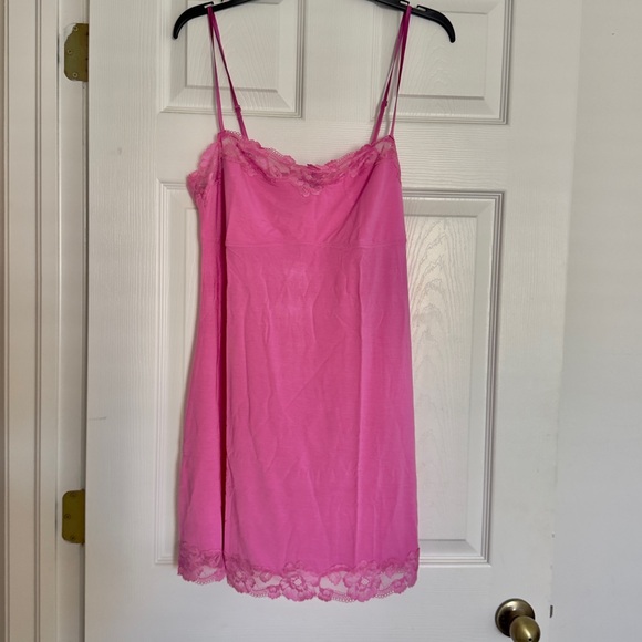 Victoria's Secret Other - NWT Victoria’s Secret Modal Soft & Lace Trim Straight Neck Slip Dress Size XL
